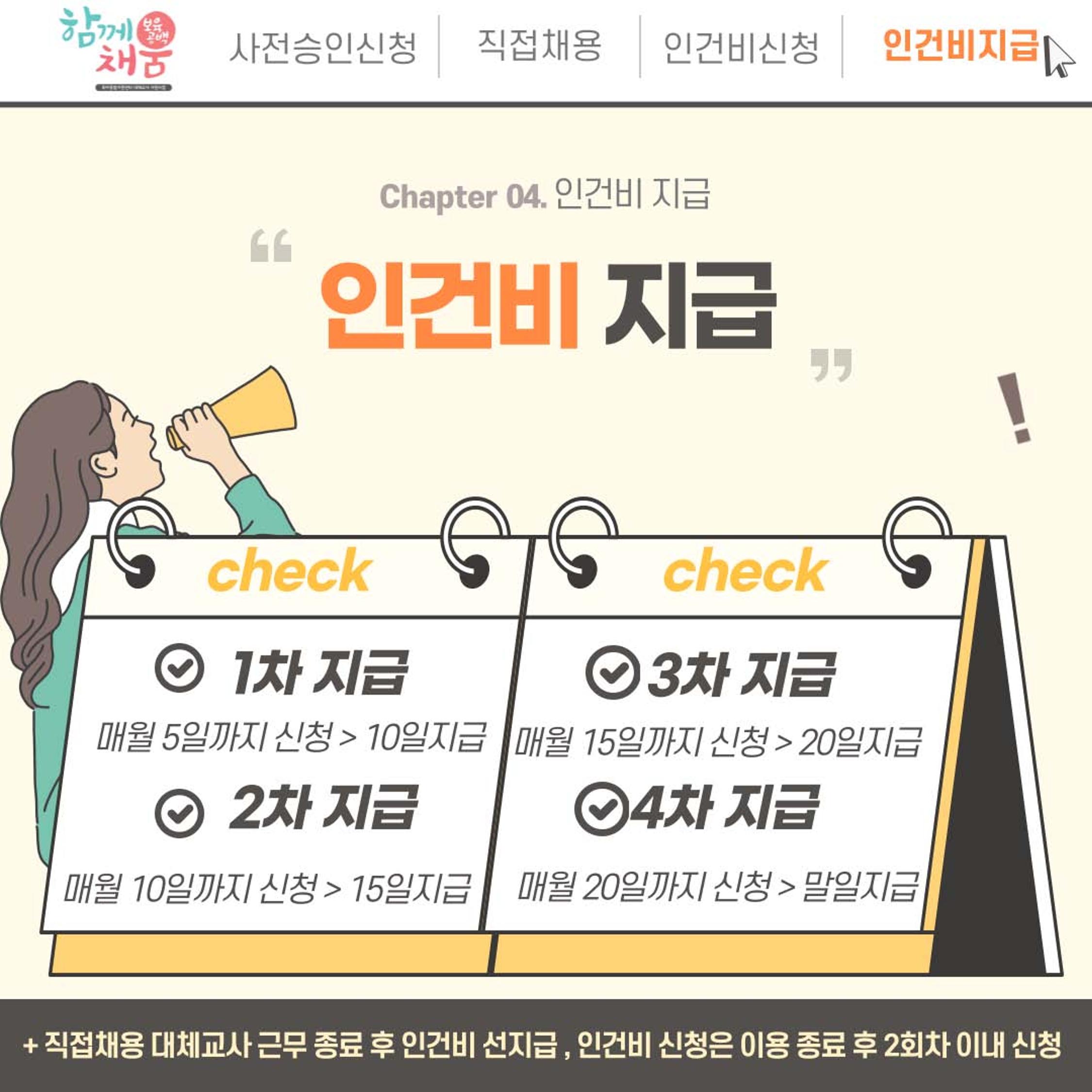 어린이집 직접채용 대체교사 인건비 지원사업 이용방법 5페이지