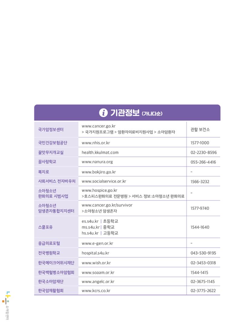 [CAKE] 한국백혈병어린이재단 지원정보 브로셔 18페이지