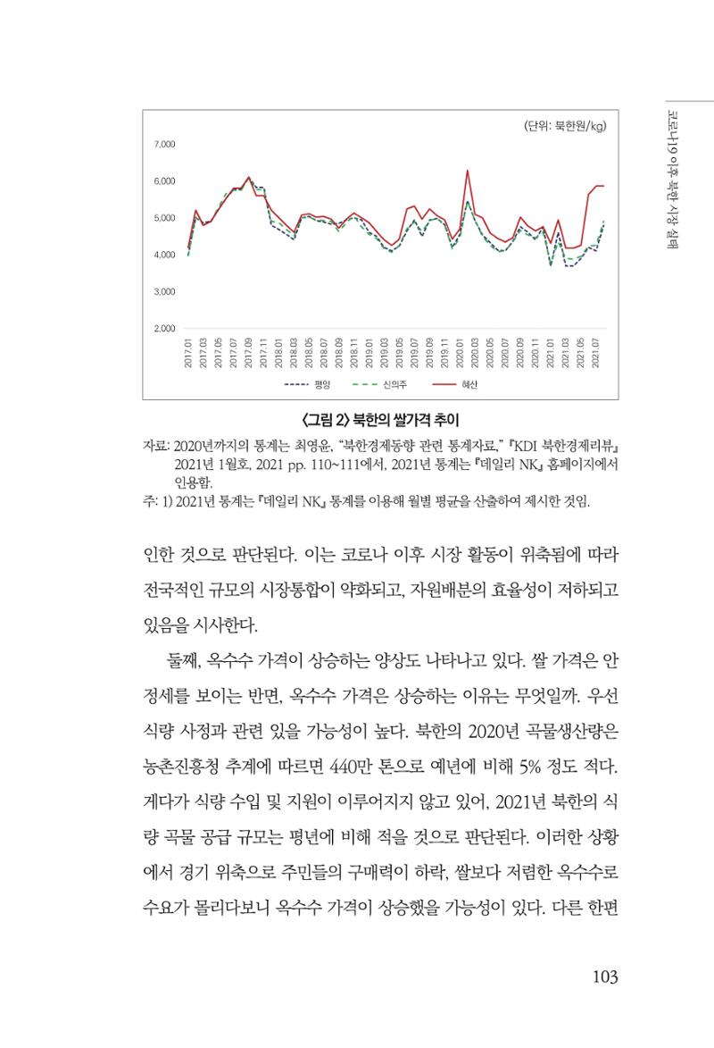 한백통일경제연구 제2호, '북한경제의 오늘과 남북경협의 미래 105페이지