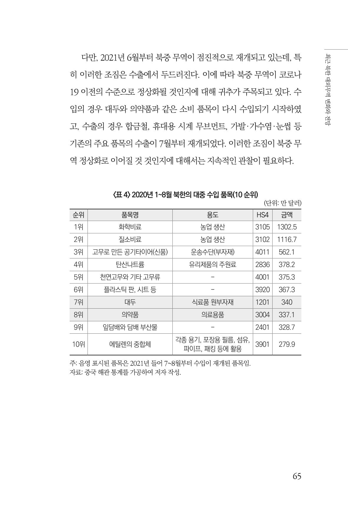 한백통일경제연구 제2호, '북한경제의 오늘과 남북경협의 미래 67페이지