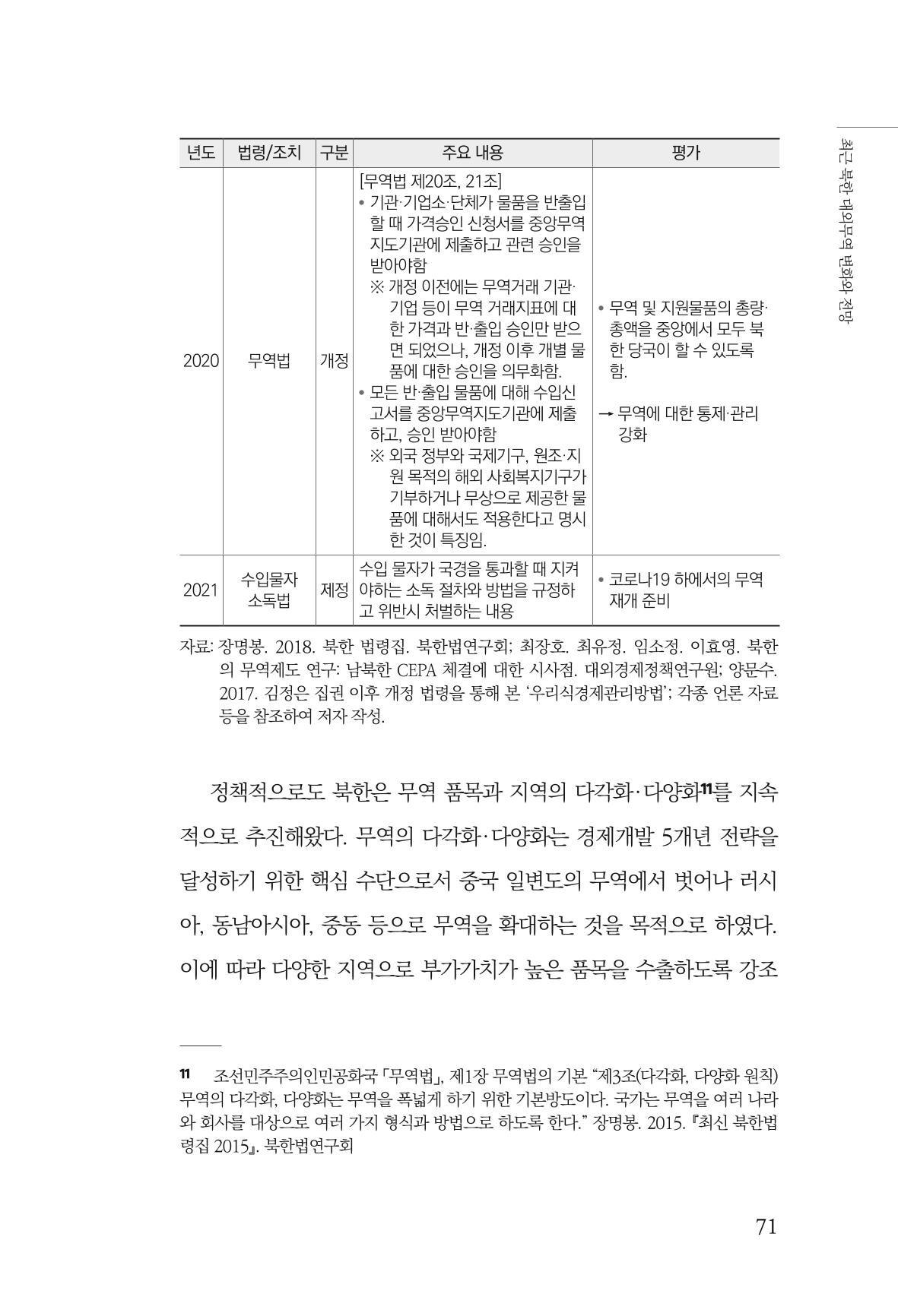 한백통일경제연구 제2호, '북한경제의 오늘과 남북경협의 미래 73페이지