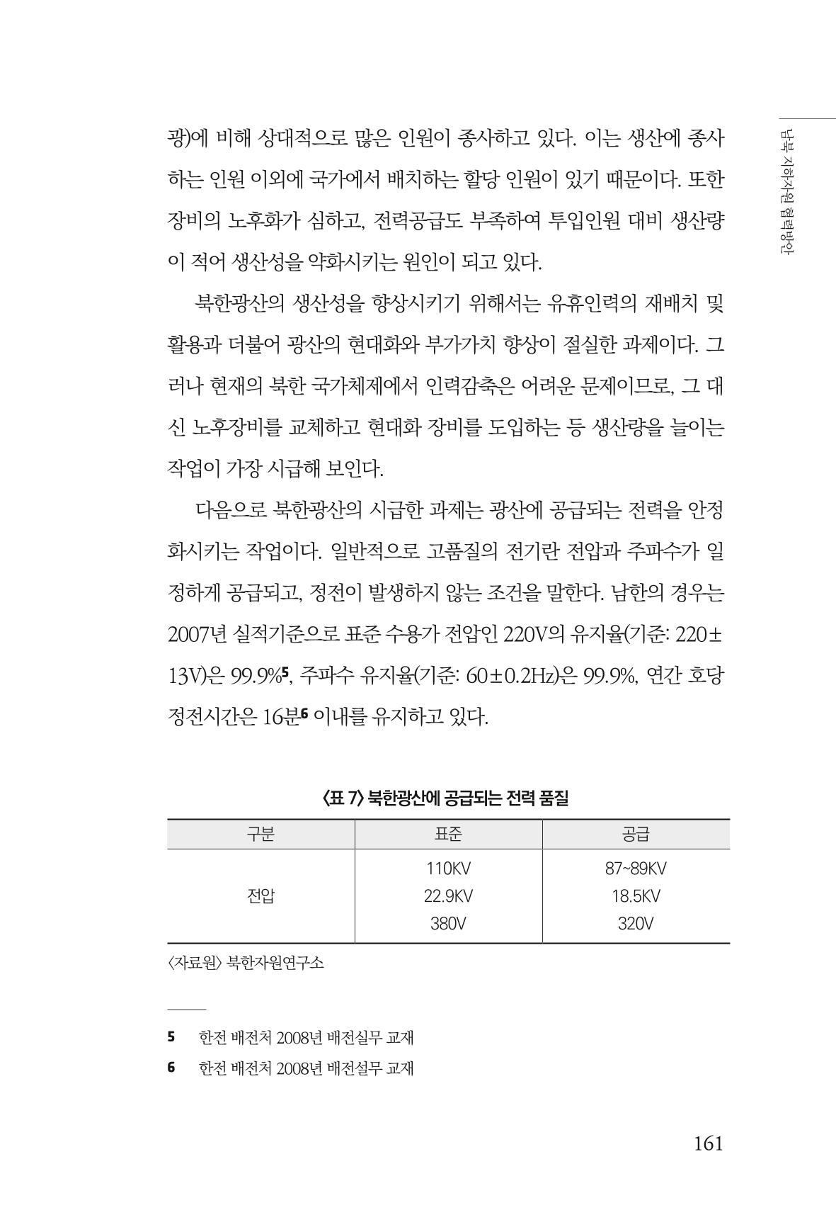 한백통일경제연구 창간호 '기로에 선 북한경제, 남북경협은 어디로?' 161페이지
