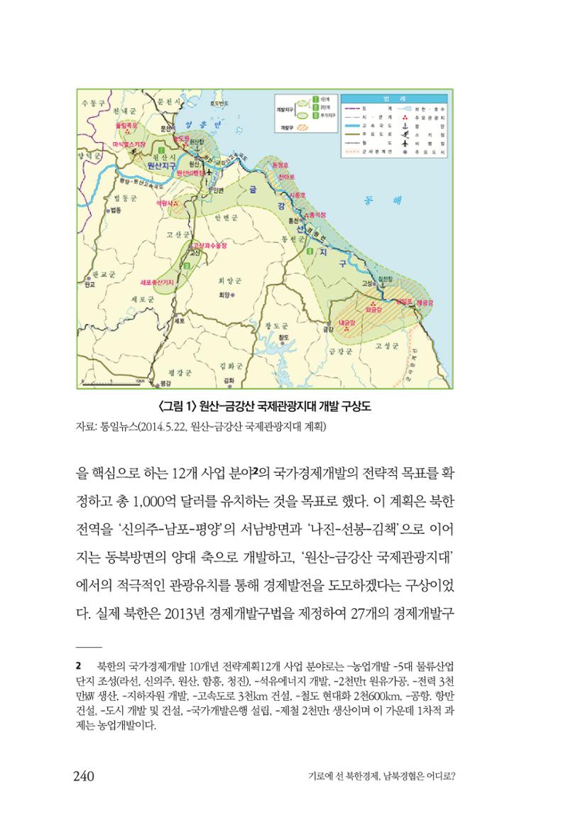 한백통일경제연구 창간호 '기로에 선 북한경제, 남북경협은 어디로?' 240페이지