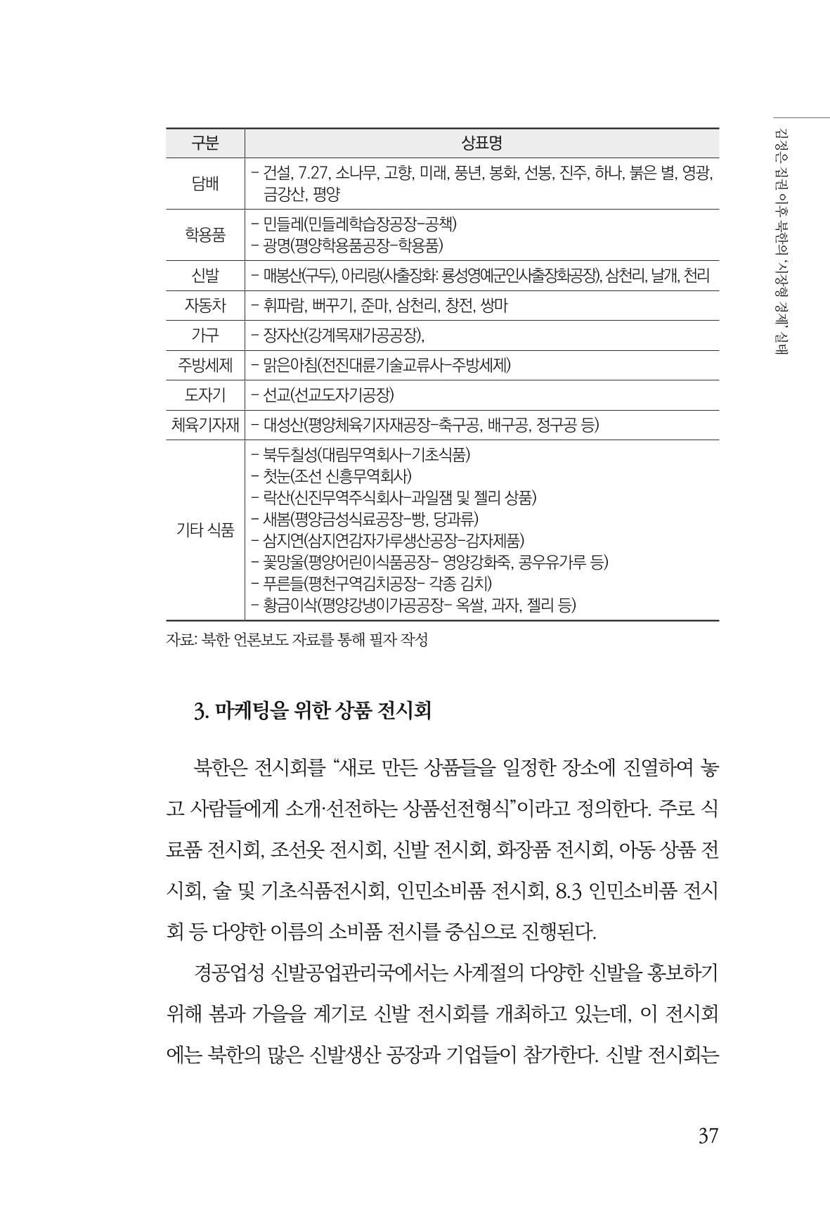 한백통일경제연구 창간호 '기로에 선 북한경제, 남북경협은 어디로?' 37페이지