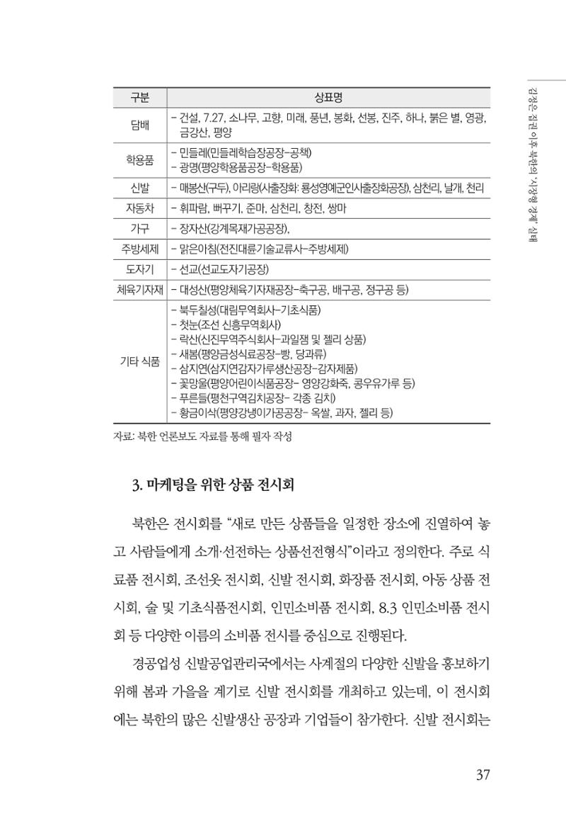 한백통일경제연구 창간호 '기로에 선 북한경제, 남북경협은 어디로?' 37페이지