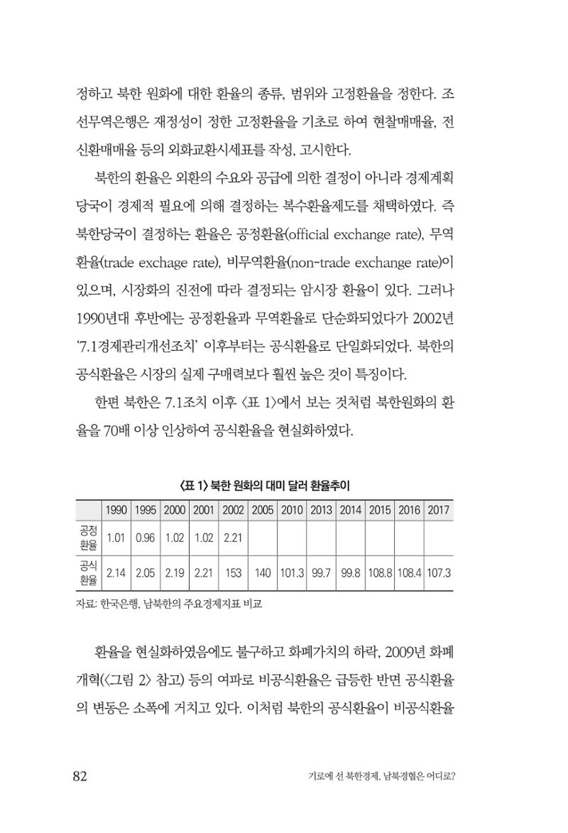 한백통일경제연구 창간호 '기로에 선 북한경제, 남북경협은 어디로?' 82페이지