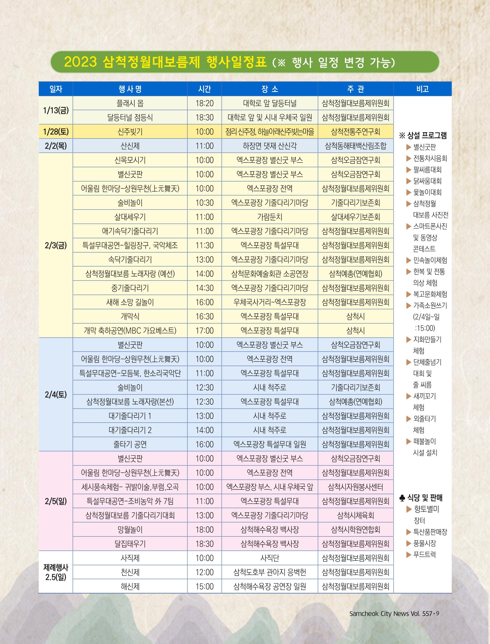 2023년 1월 삼척 시정소식지 9페이지