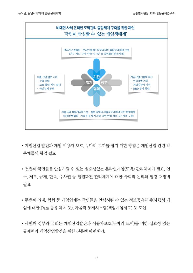 정책토론회_뉴노멀, 뉴딜 시대의 더 좋은 규제 개혁 1th Game 17페이지