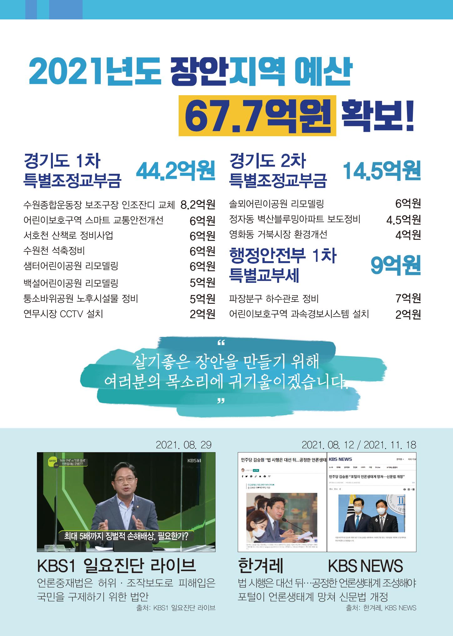 수원갑_장안 국회의원 김승원_2021년 의정보고서 5페이지