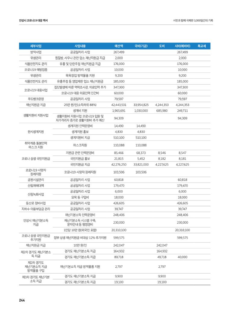 안성시 코로나19 대응백서 244페이지