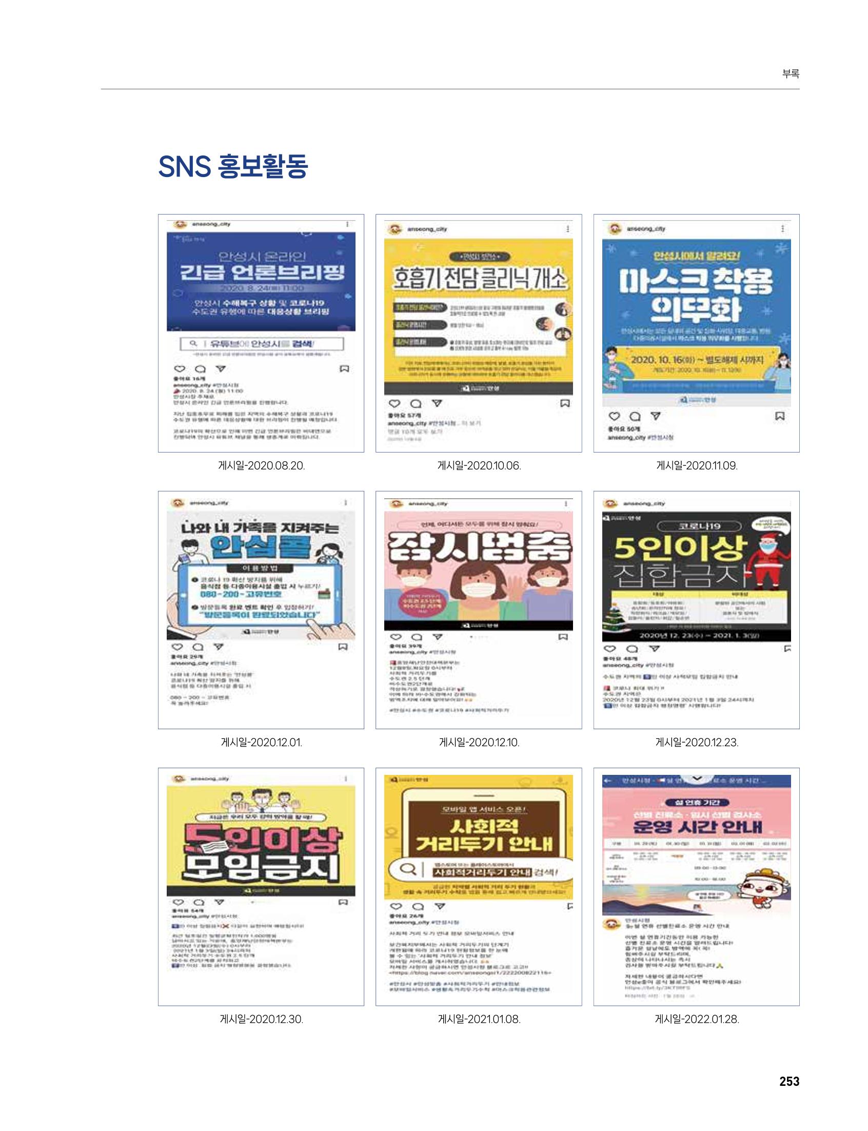 안성시 코로나19 대응백서 253페이지