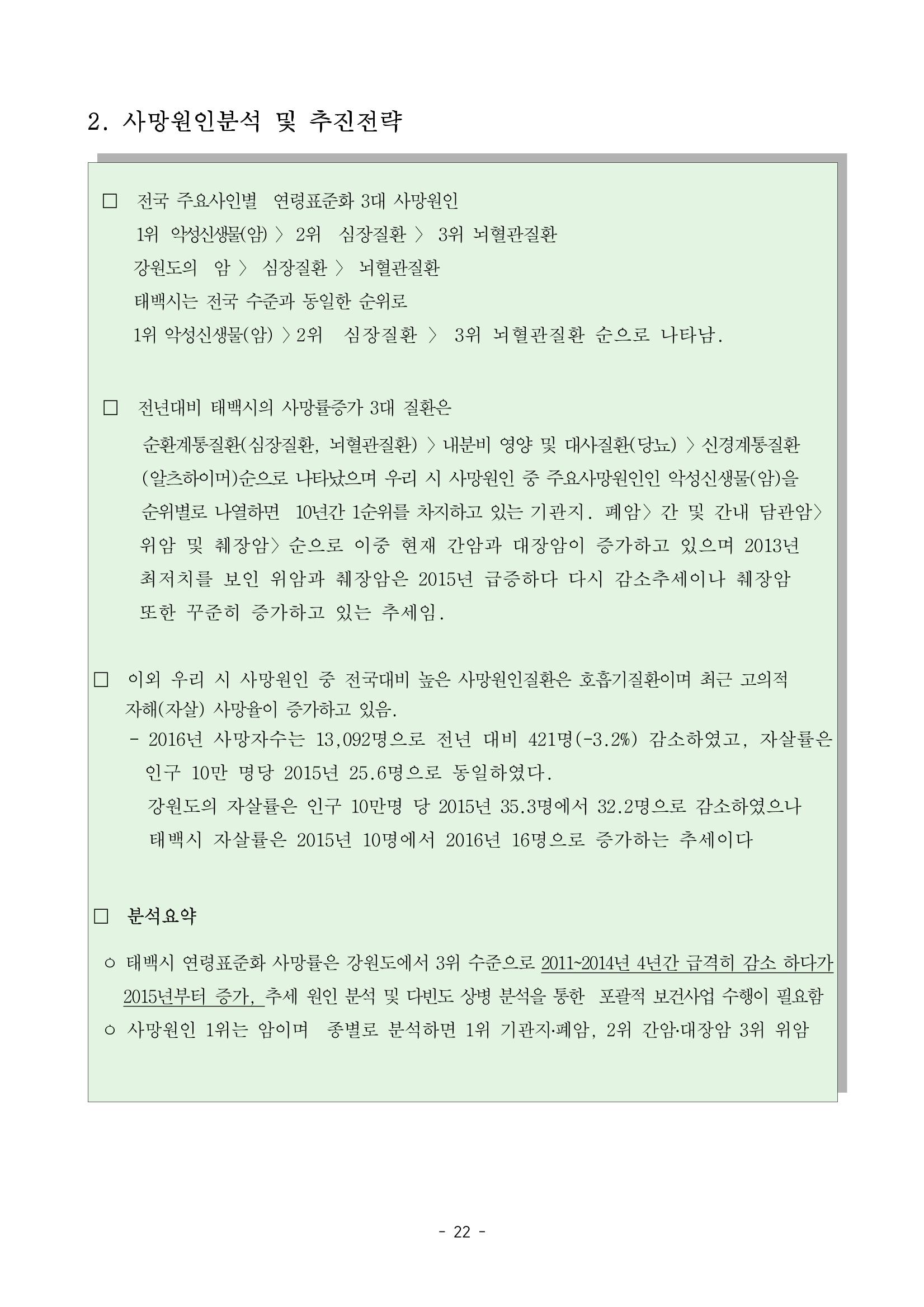 태백시 제7기 지역보건의료계획 24페이지