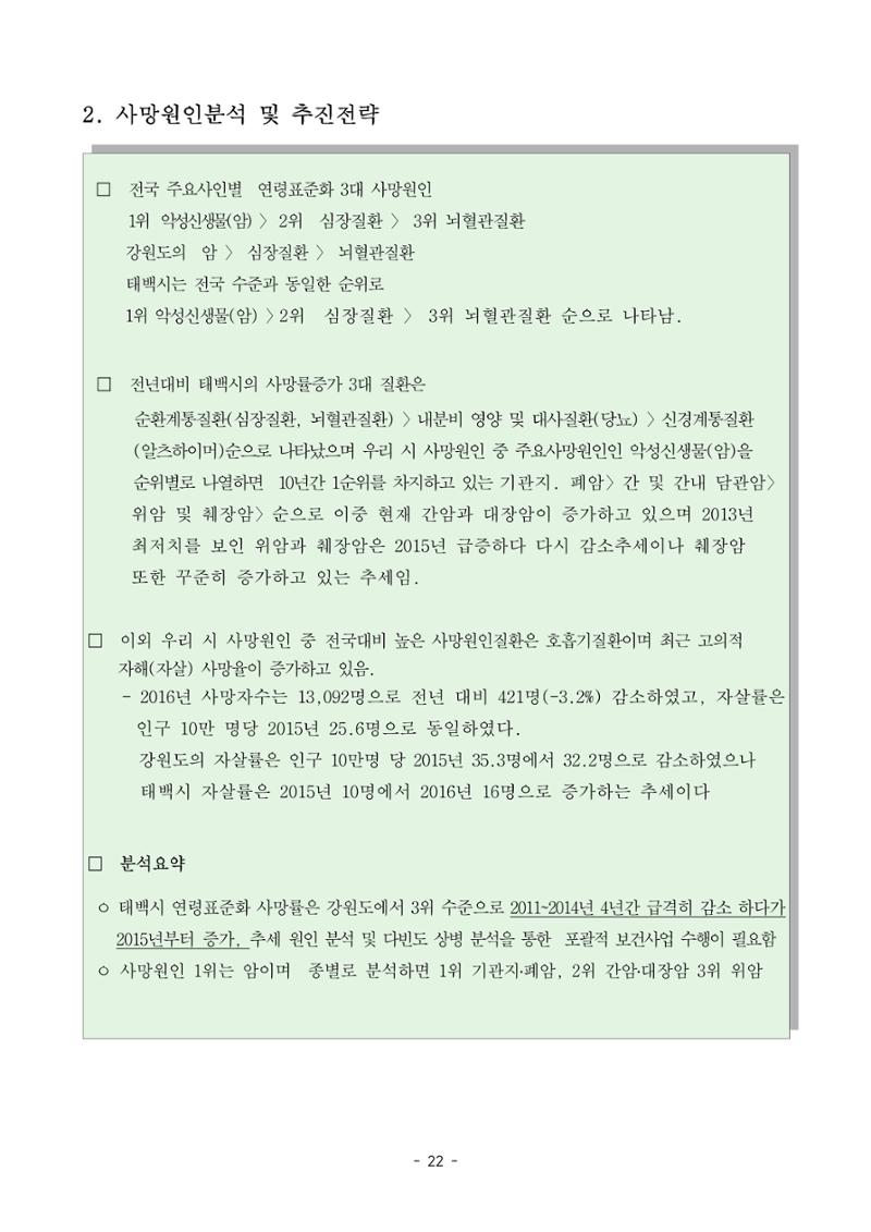 태백시 제7기 지역보건의료계획 24페이지