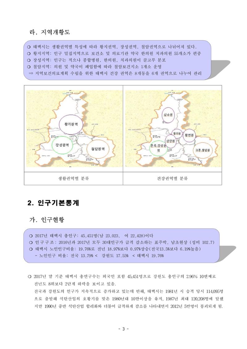 태백시 제7기 지역보건의료계획 5페이지
