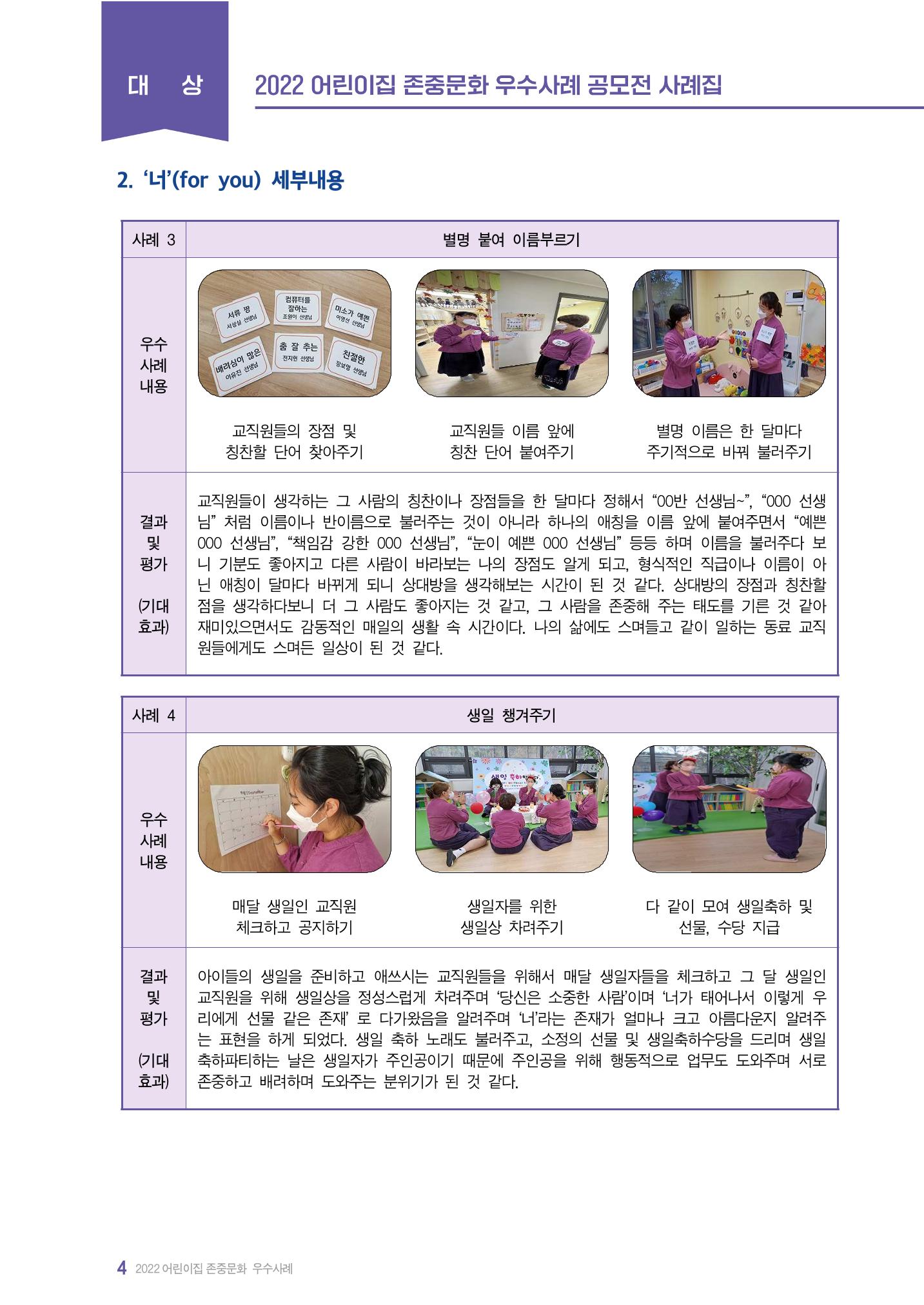 2022 어린이집 존중문화 공모전 우수사례집 6페이지