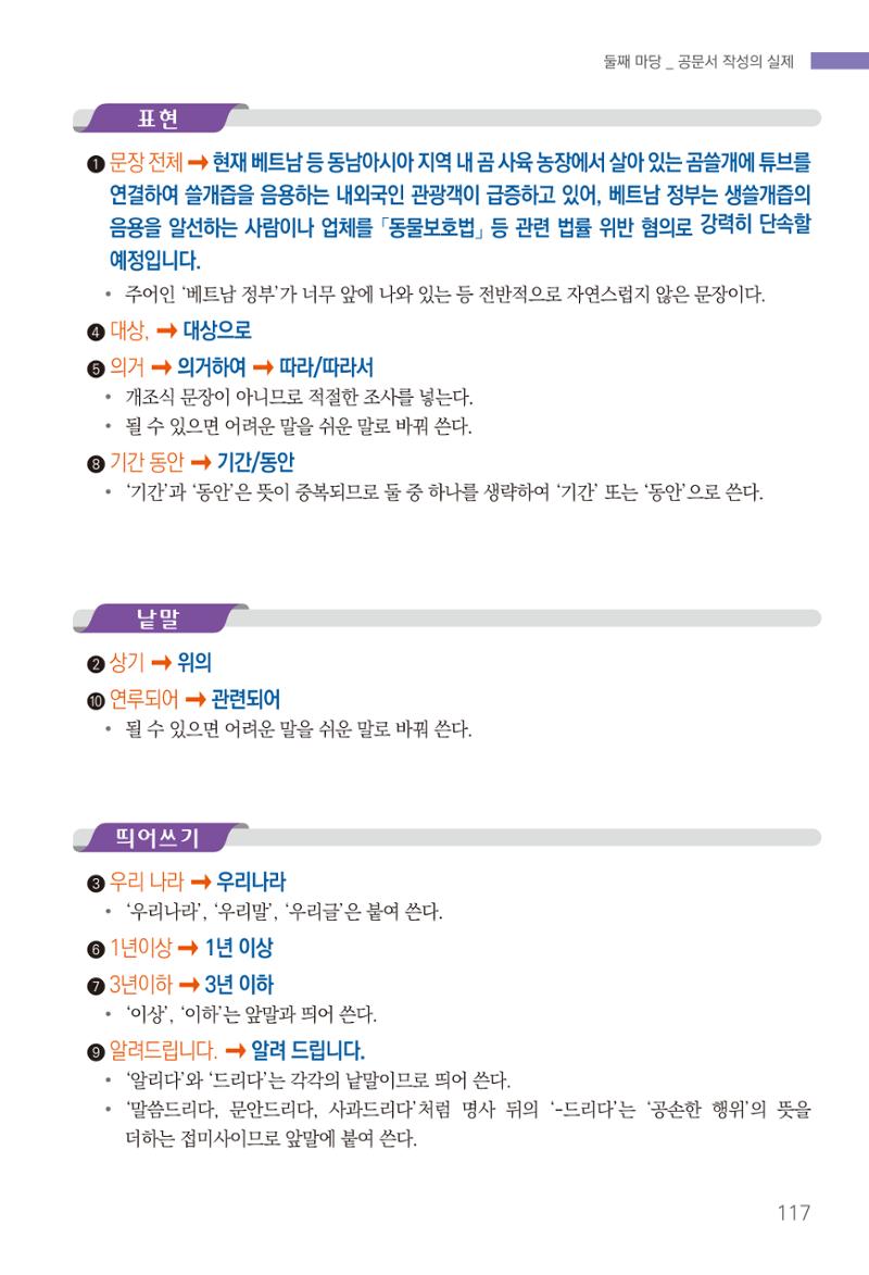 2022(개정판) 한눈에 알아보는 공공언어 바로 쓰기 119페이지