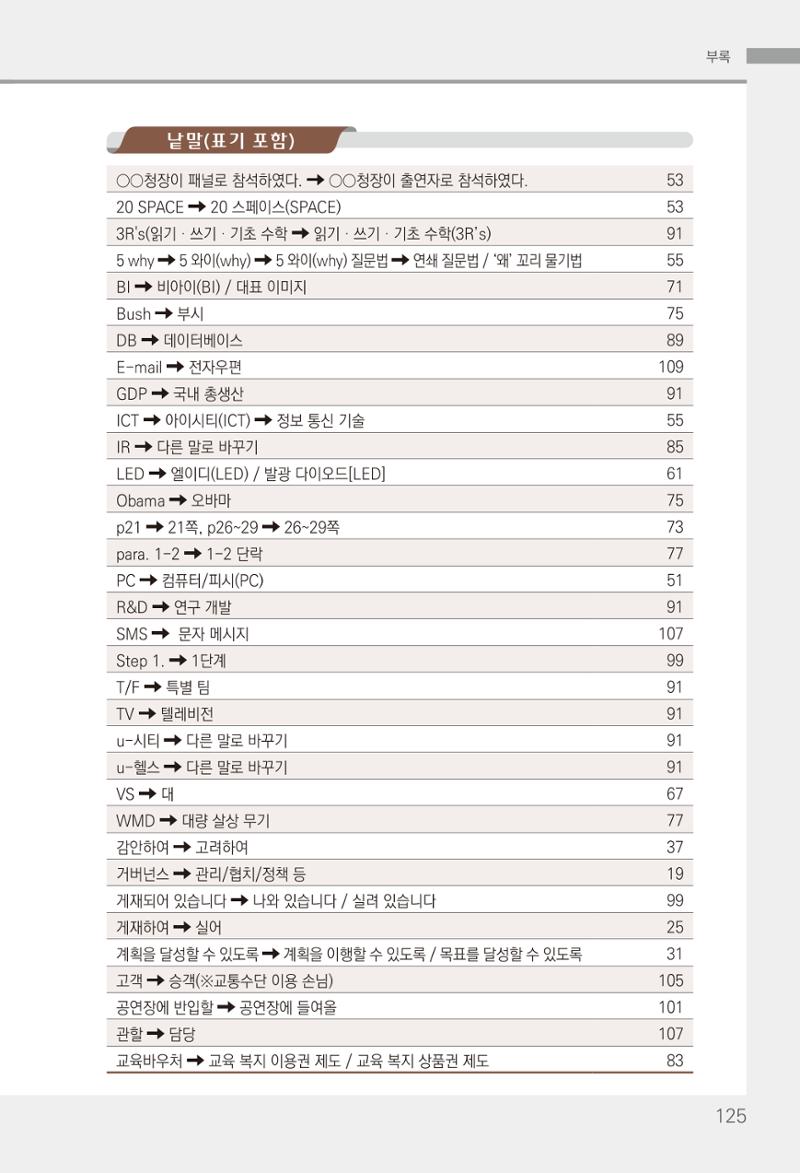 2022(개정판) 한눈에 알아보는 공공언어 바로 쓰기 127페이지