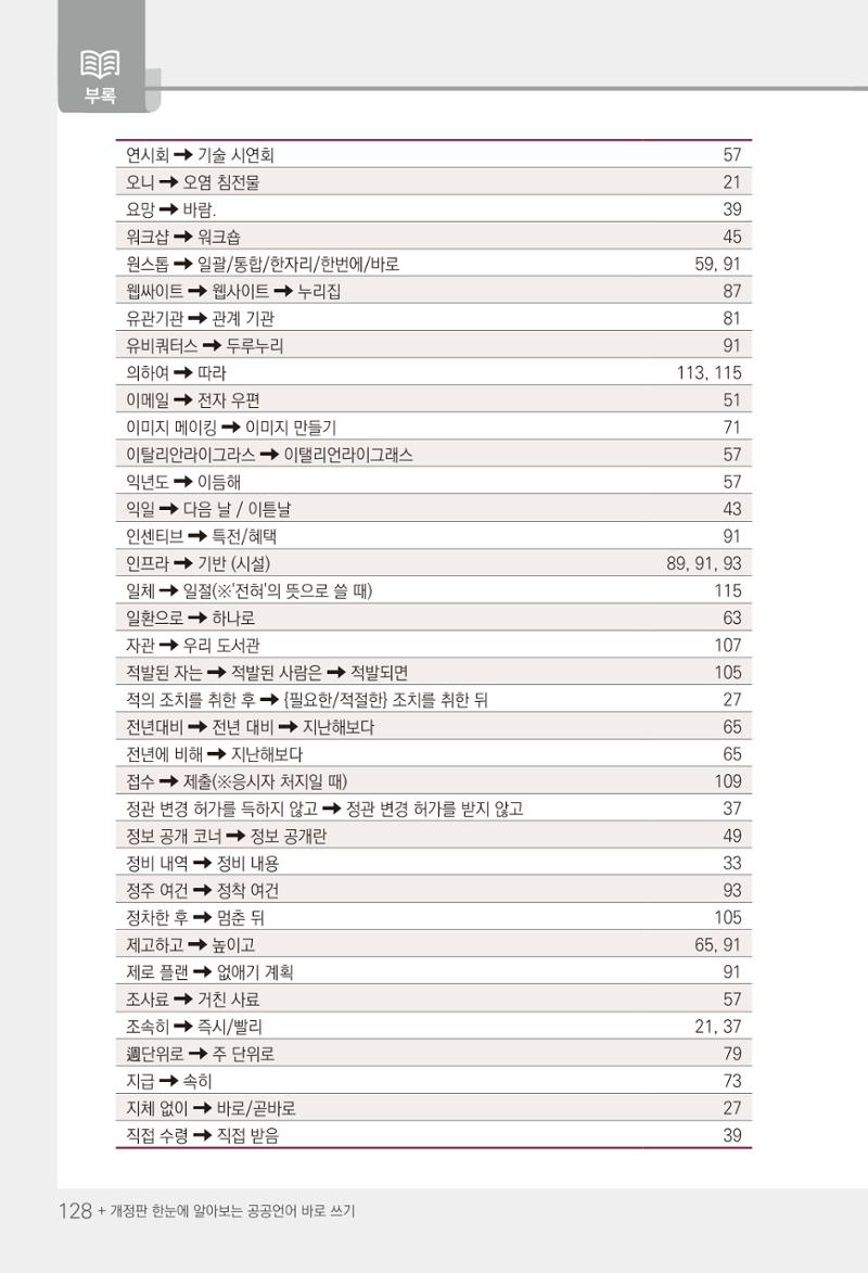 2022(개정판) 한눈에 알아보는 공공언어 바로 쓰기 130페이지