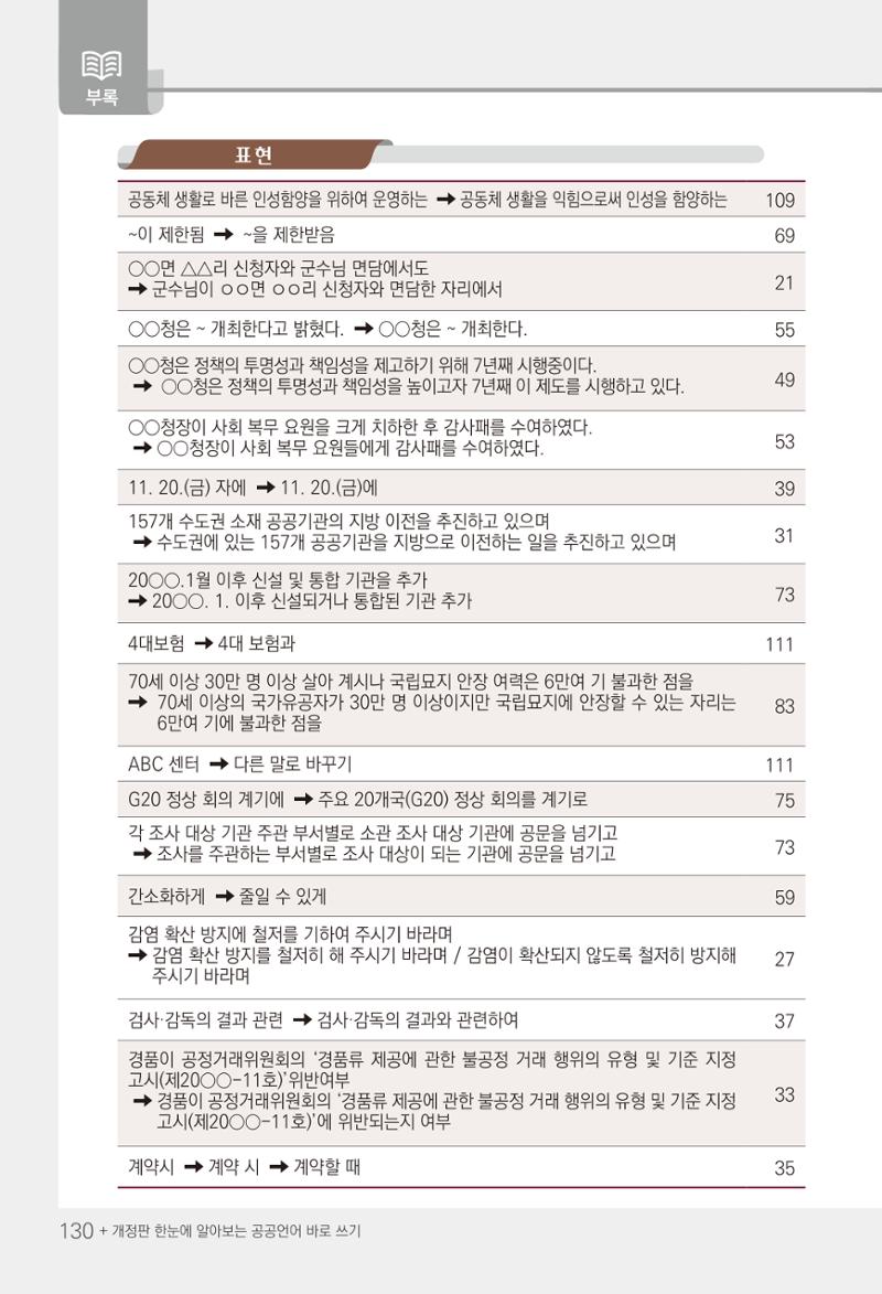 2022(개정판) 한눈에 알아보는 공공언어 바로 쓰기 132페이지