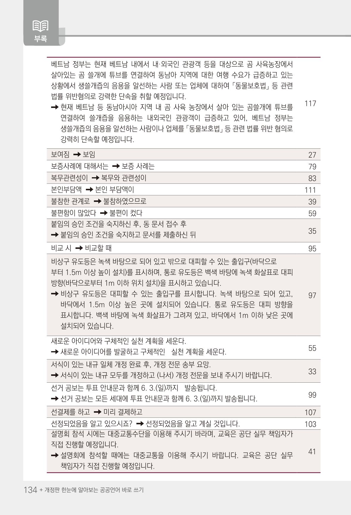 2022(개정판) 한눈에 알아보는 공공언어 바로 쓰기 136페이지