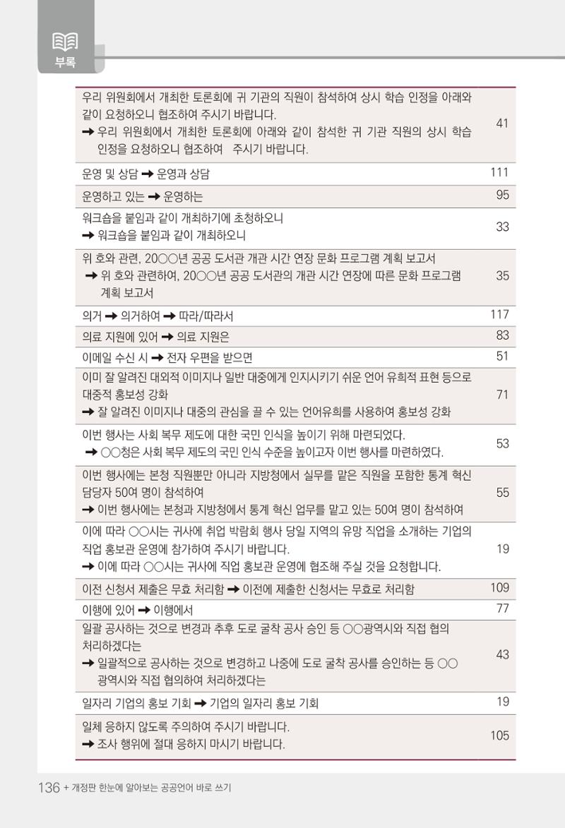 2022(개정판) 한눈에 알아보는 공공언어 바로 쓰기 138페이지