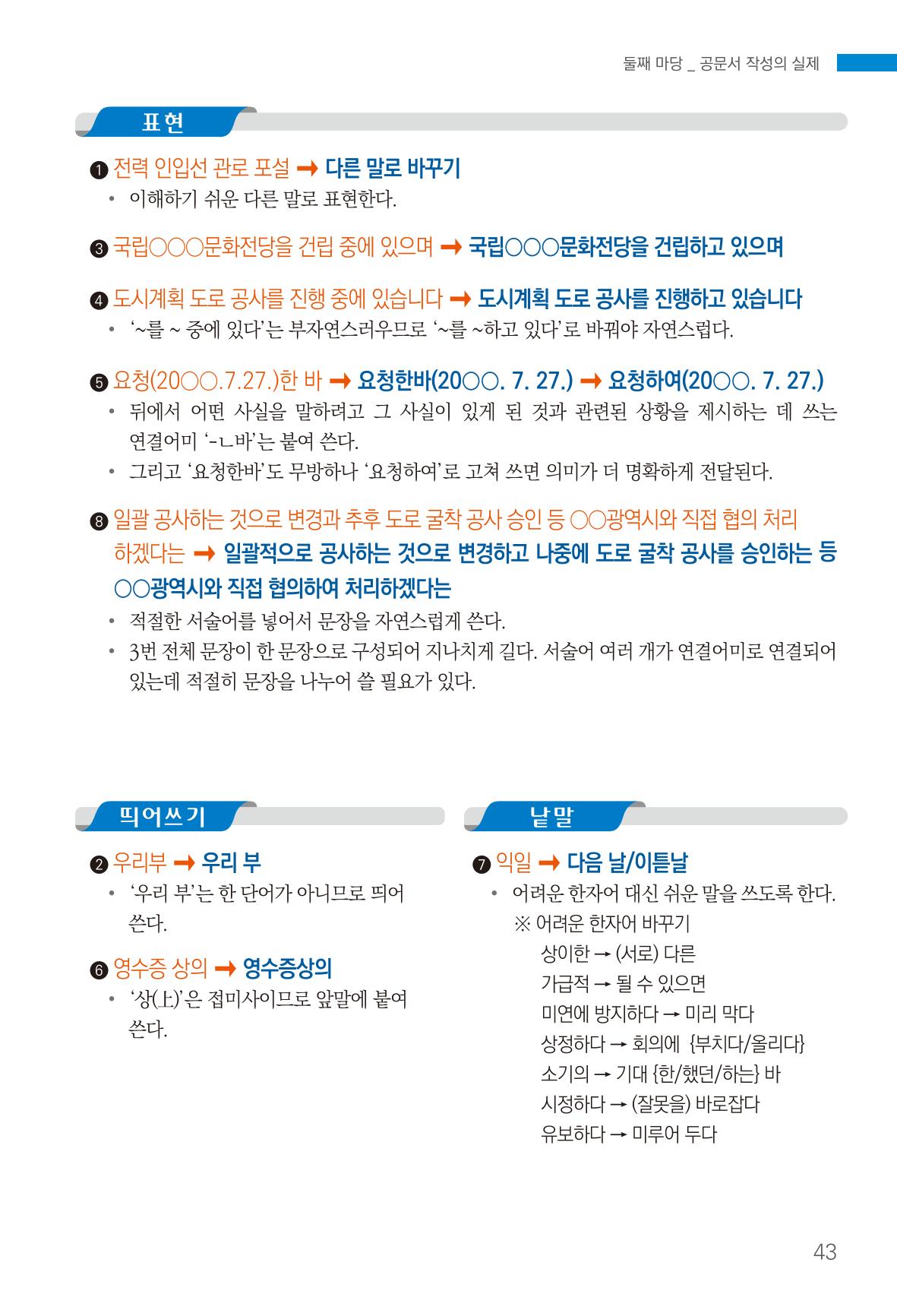 2022(개정판) 한눈에 알아보는 공공언어 바로 쓰기 45페이지