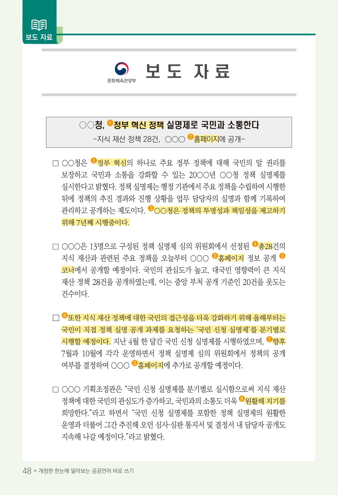 2022(개정판) 한눈에 알아보는 공공언어 바로 쓰기 50페이지