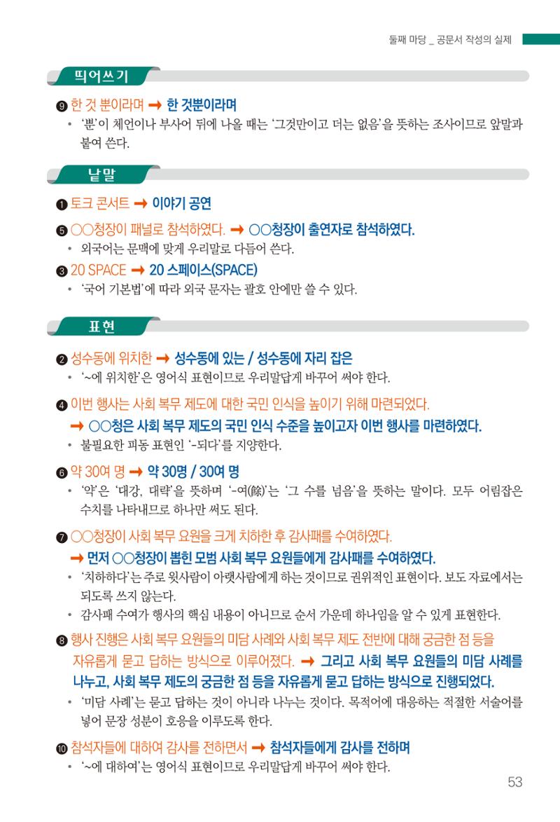 2022(개정판) 한눈에 알아보는 공공언어 바로 쓰기 55페이지