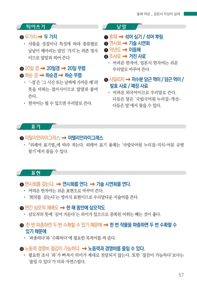 2022(개정판) 한눈에 알아보는 공공언어 바로 쓰기 59페이지