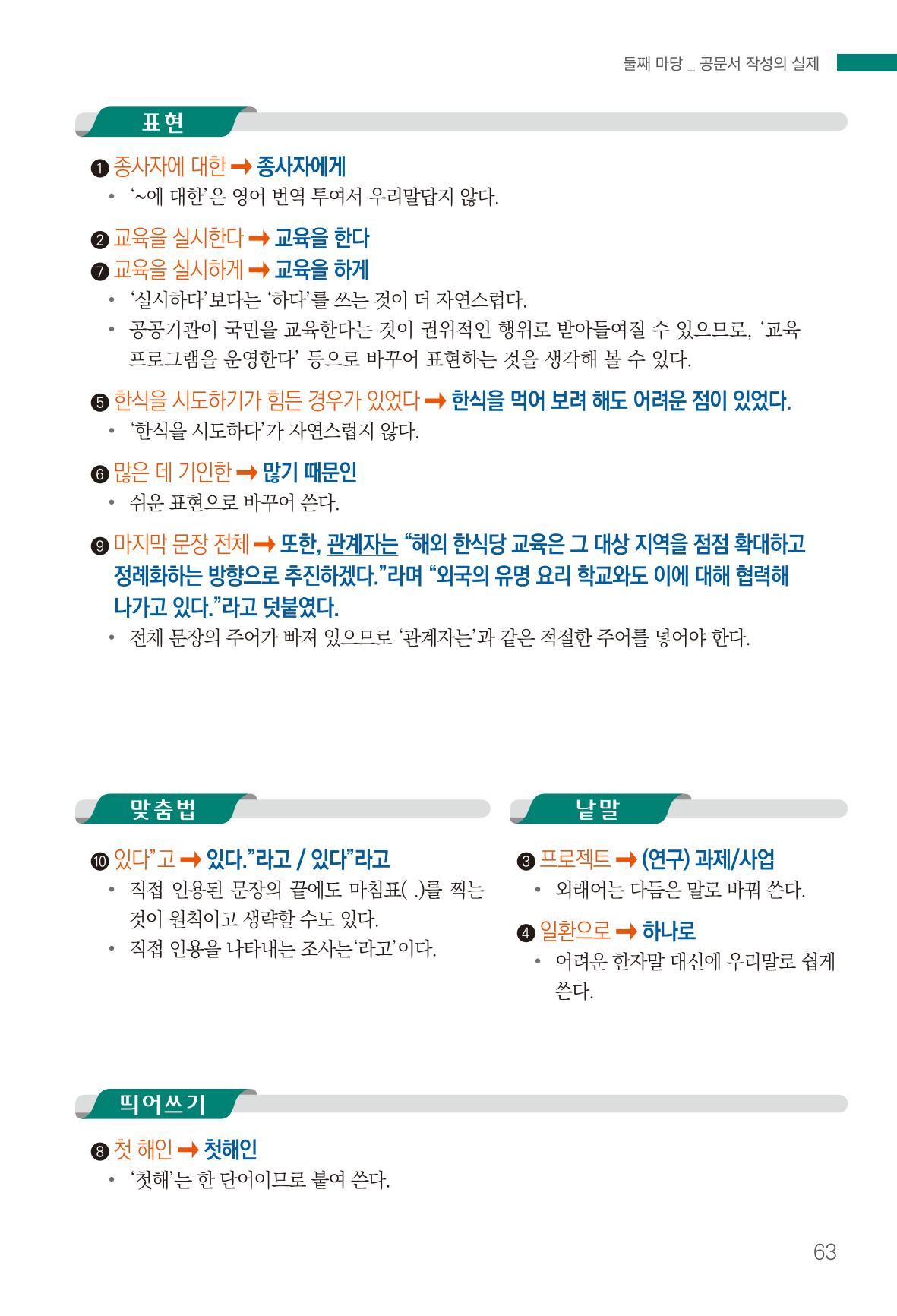 2022(개정판) 한눈에 알아보는 공공언어 바로 쓰기 65페이지