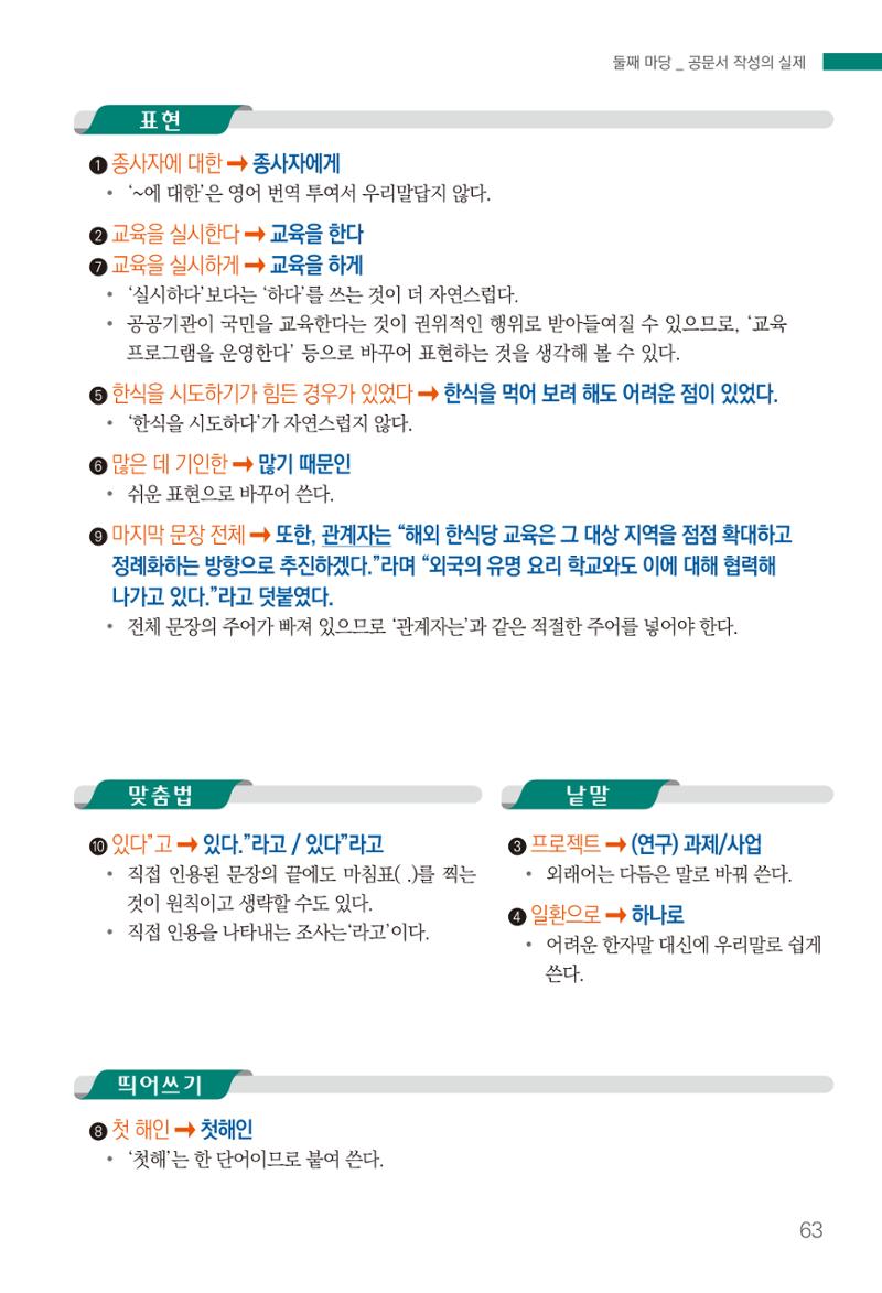 2022(개정판) 한눈에 알아보는 공공언어 바로 쓰기 65페이지