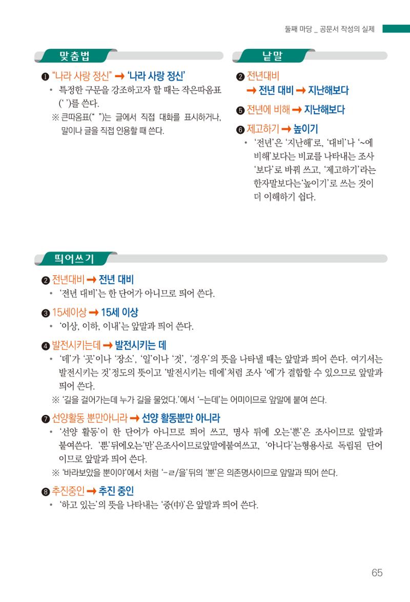 2022(개정판) 한눈에 알아보는 공공언어 바로 쓰기 67페이지