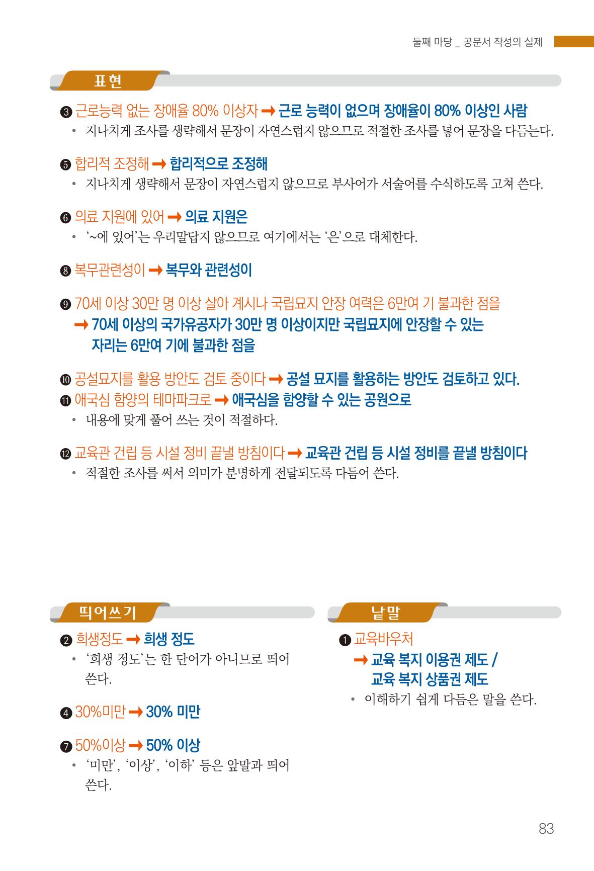 2022(개정판) 한눈에 알아보는 공공언어 바로 쓰기 85페이지