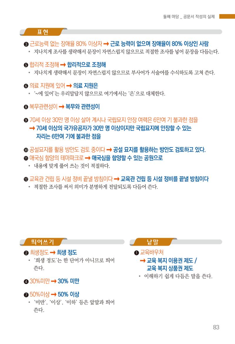 2022(개정판) 한눈에 알아보는 공공언어 바로 쓰기 85페이지