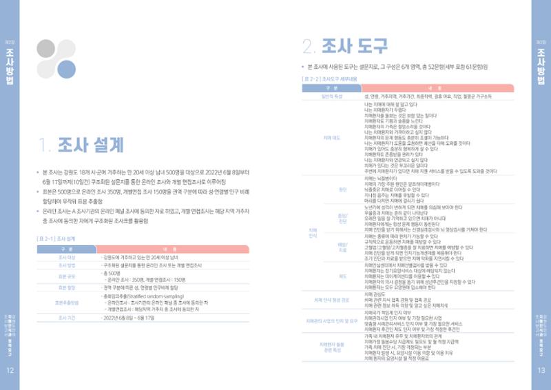 2022년 강원도민의 치매인식과 정책요구도조사 보고서 7페이지