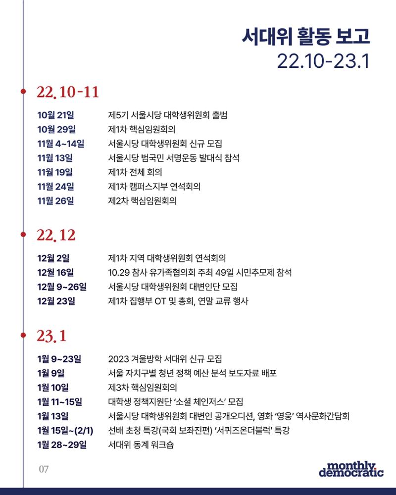 더불어민주당 서울특별시당 대학생위원회 월간 서대위 2월호 8페이지