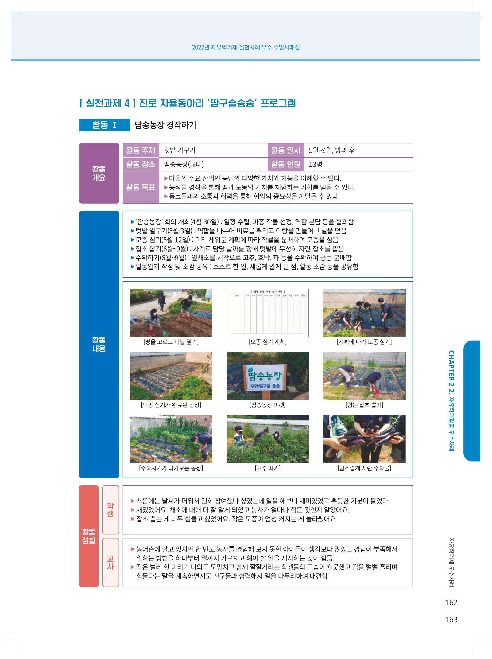 2022년 자유학기제 실천사례 연구대회 수업사례집 163페이지