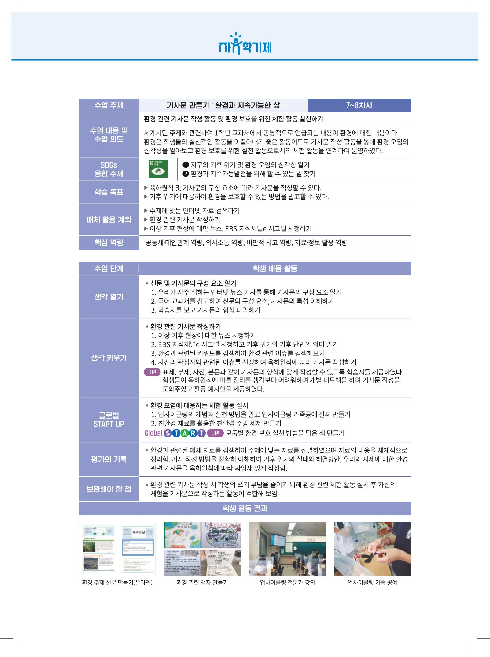 2022년 자유학기제 실천사례 연구대회 수업사례집 234페이지