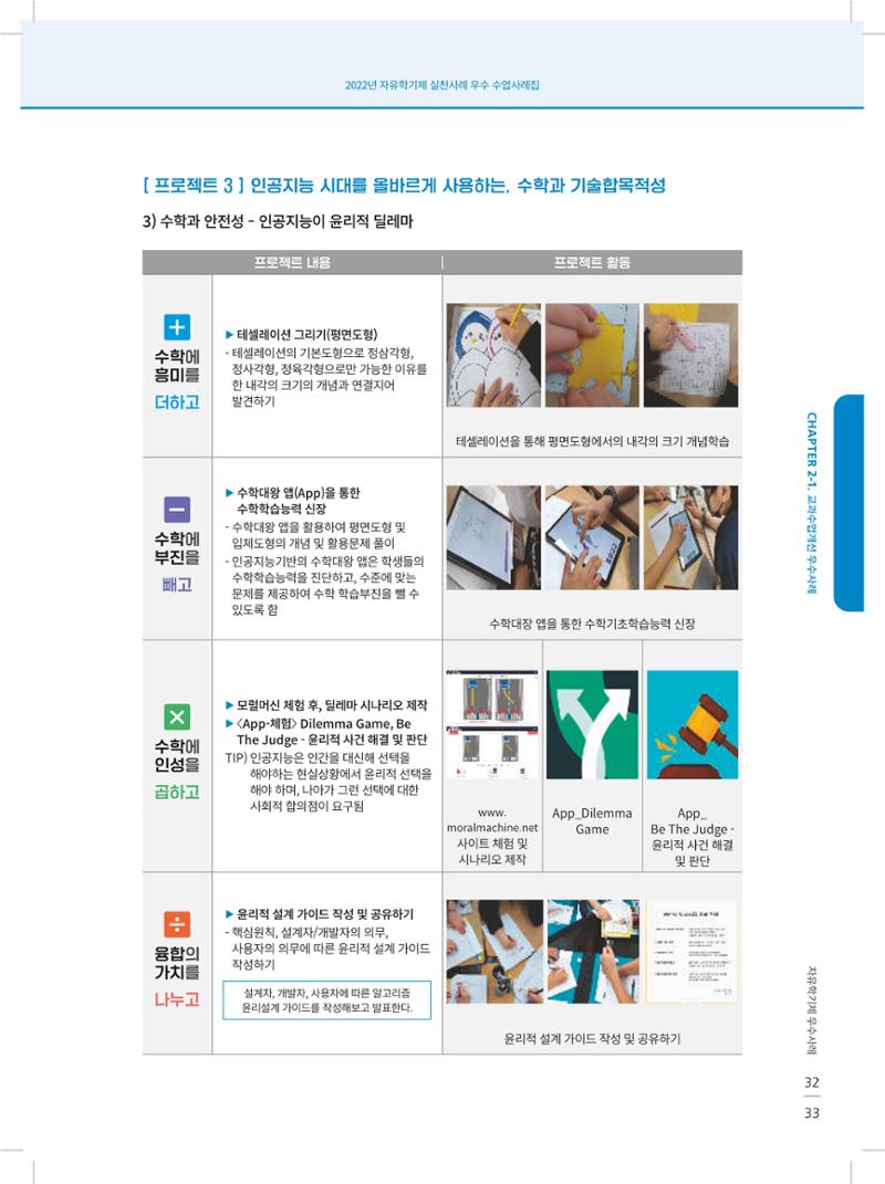 2022년 자유학기제 실천사례 연구대회 수업사례집 33페이지