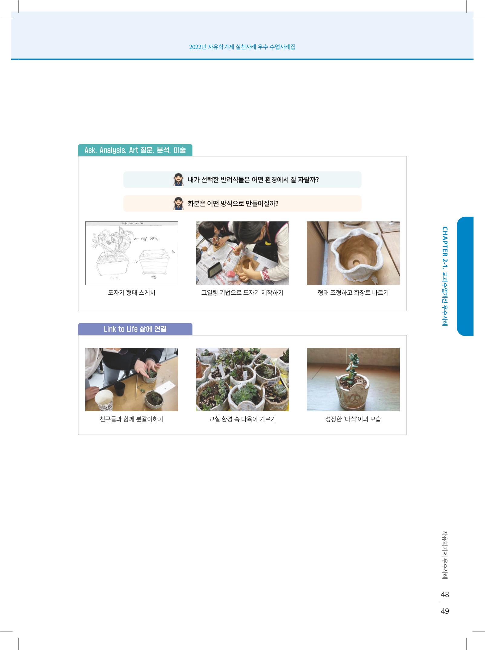 2022년 자유학기제 실천사례 연구대회 수업사례집 49페이지