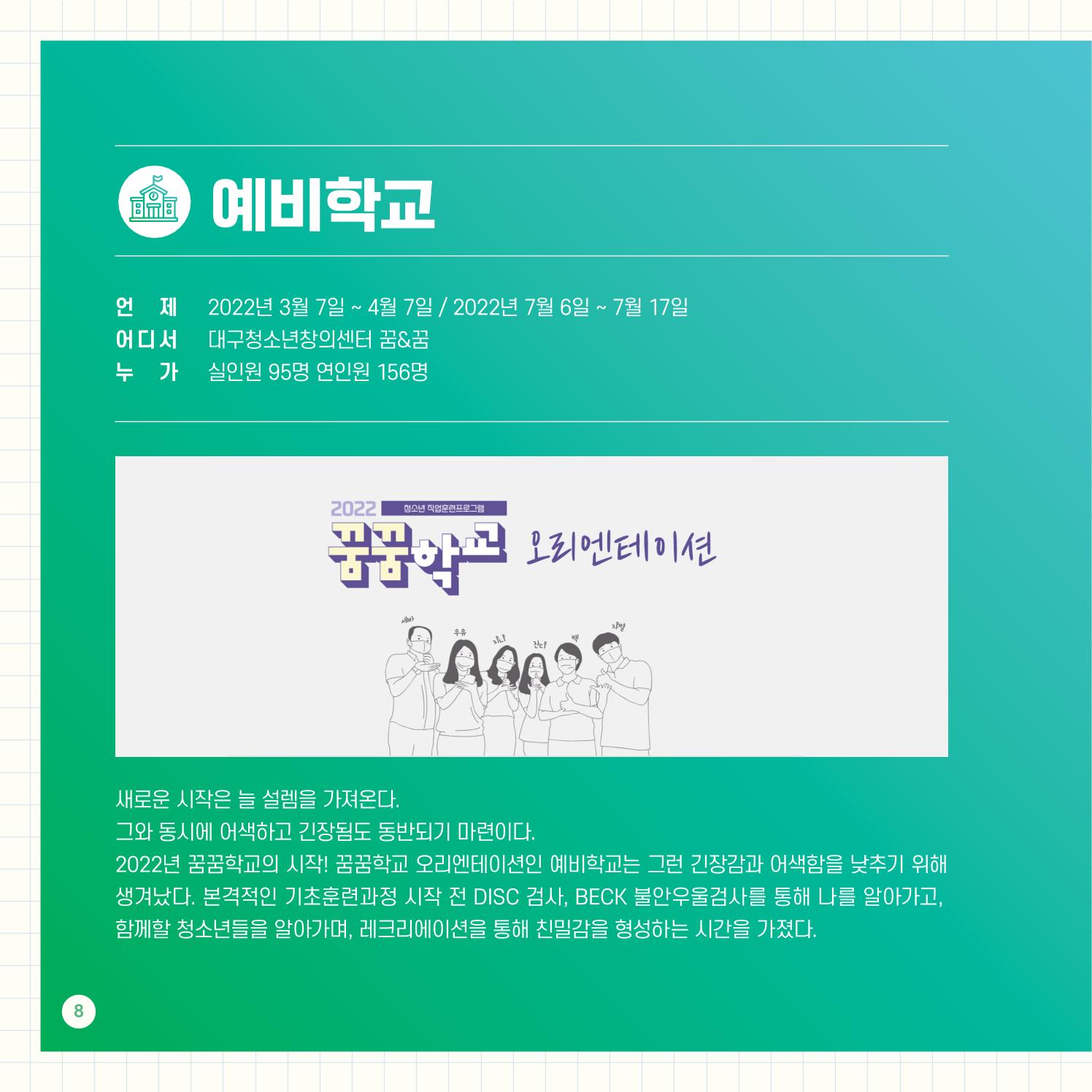 2022년 대구청소년창의센터 성과보고서 "꽃피우다" 8페이지