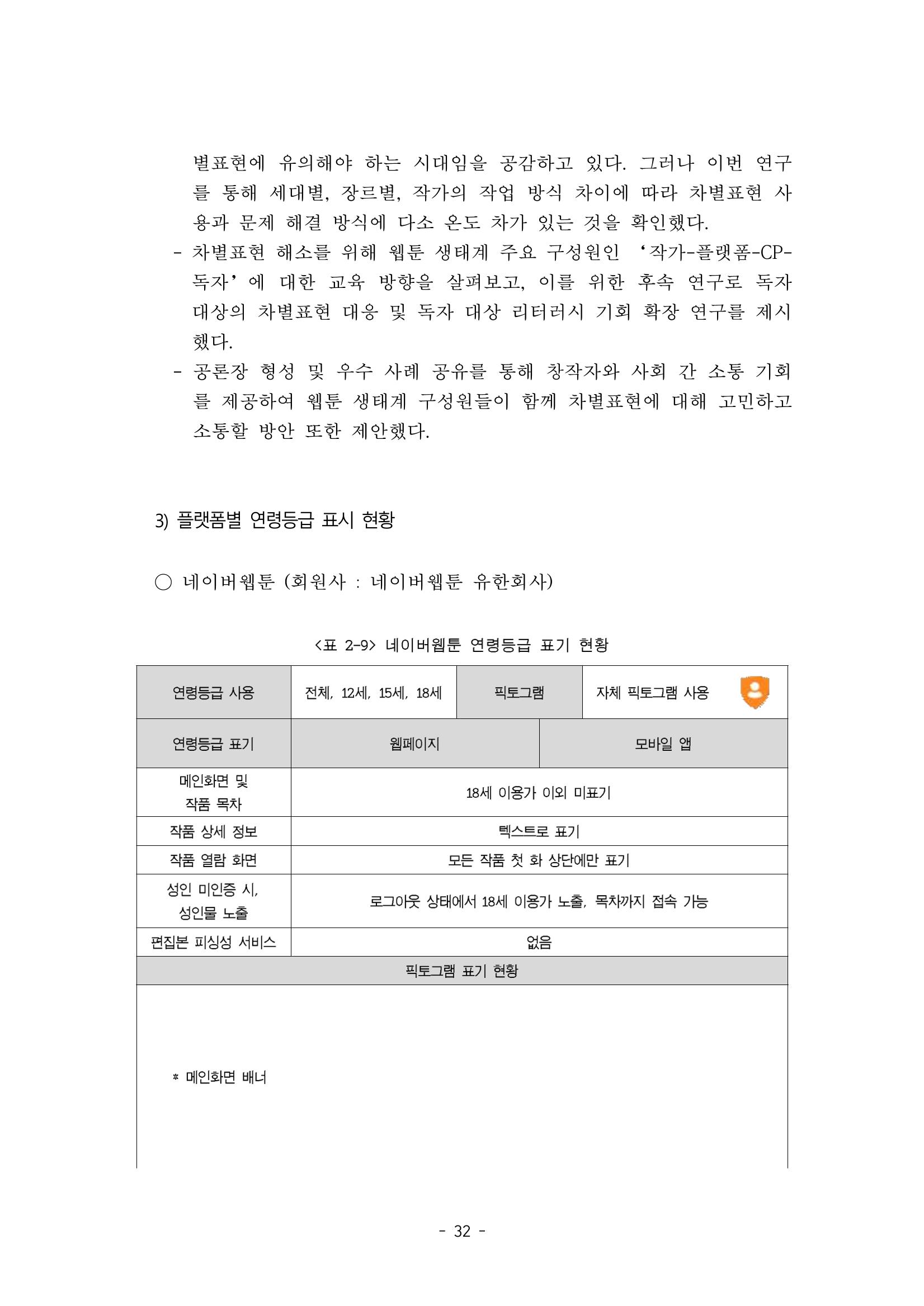 지속 가능한 웹툰자율규제위원회 운영을 위한 개선 방안 연구 32페이지