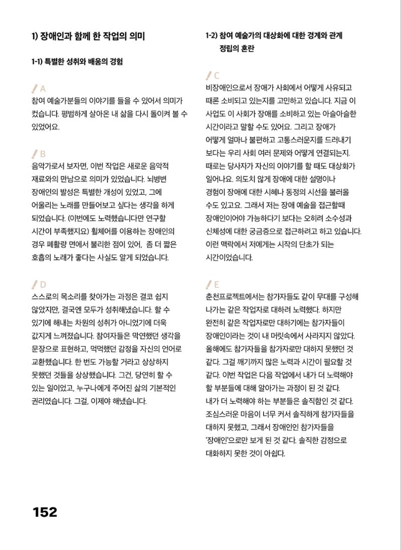 2022 장애인창작공연예술워크숍 Hello 프로젝트 시즌2 - 나는야 연기왕 기록집 154페이지