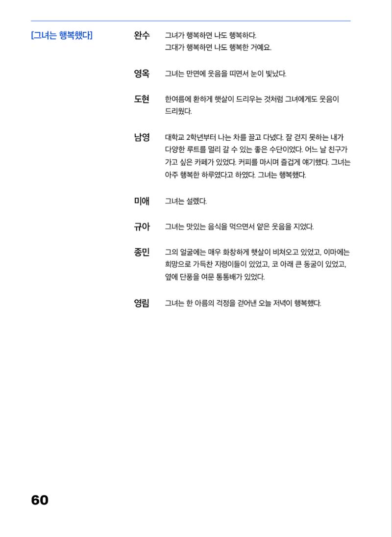 2022 장애인창작공연예술워크숍 Hello 프로젝트 시즌2 - 나는야 연기왕 기록집 62페이지