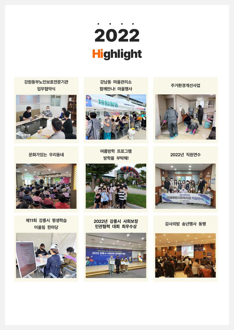 2022년 강릉종합사회복지관 사업보고서 15페이지