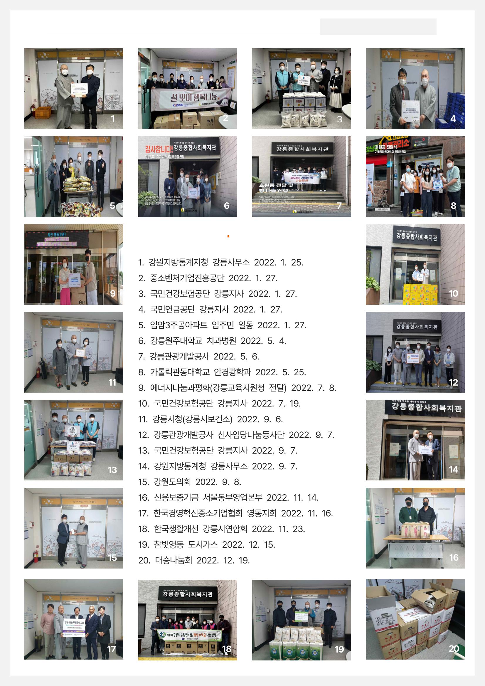 2022년 강릉종합사회복지관 사업보고서 42페이지