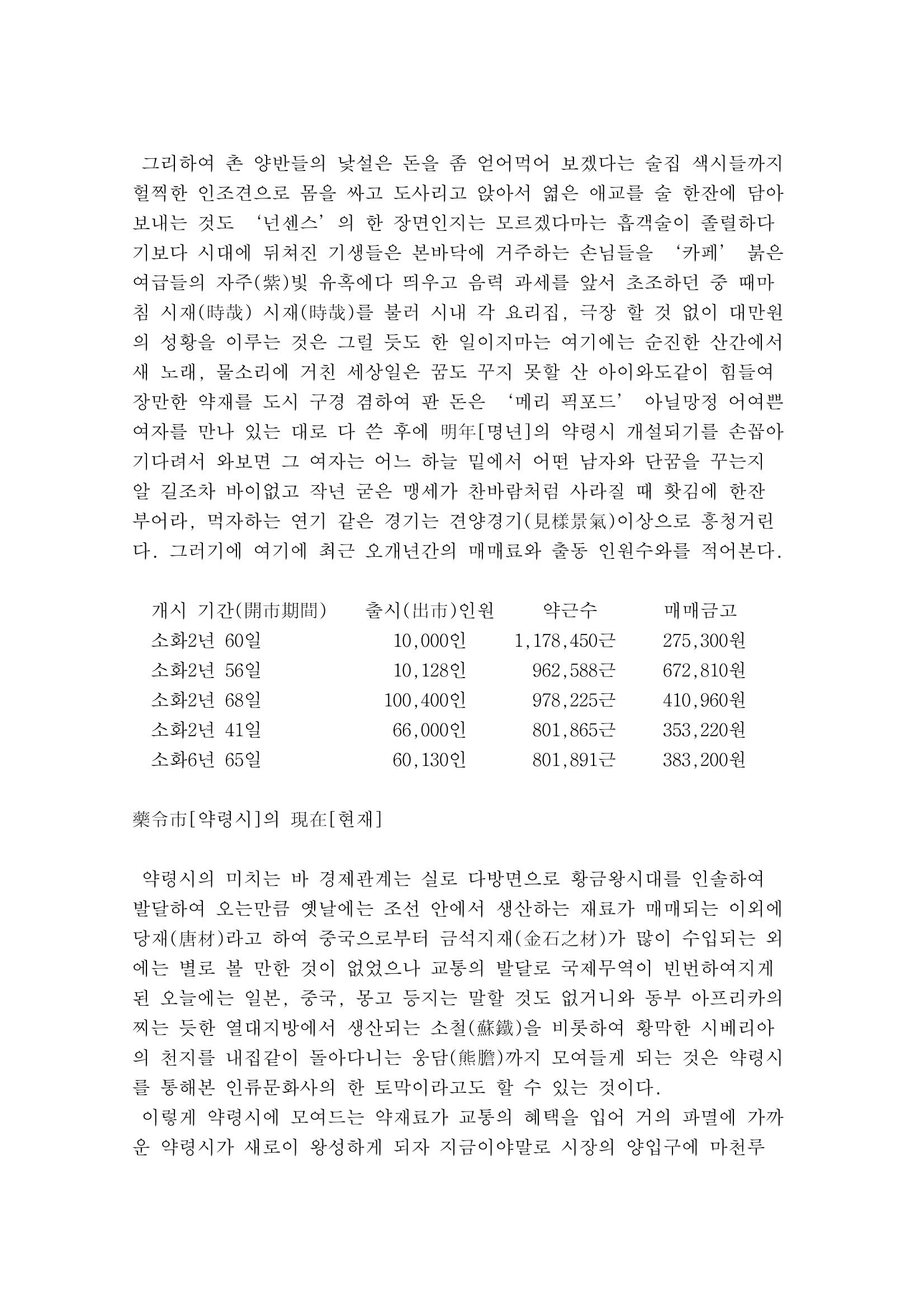 대구의 자랑 약령시의 유래(이육사) 정리 3페이지