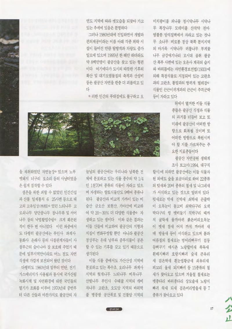 향토와 문화 vol.1 팔공산을 뵈옵다(1996년1,2월호) 17페이지