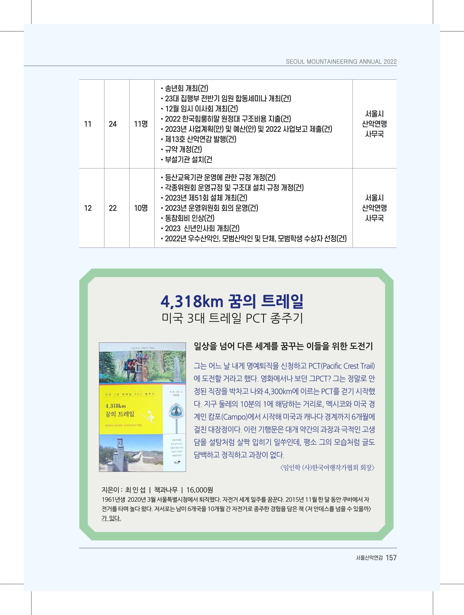 서울시산악연감13호내지 157페이지