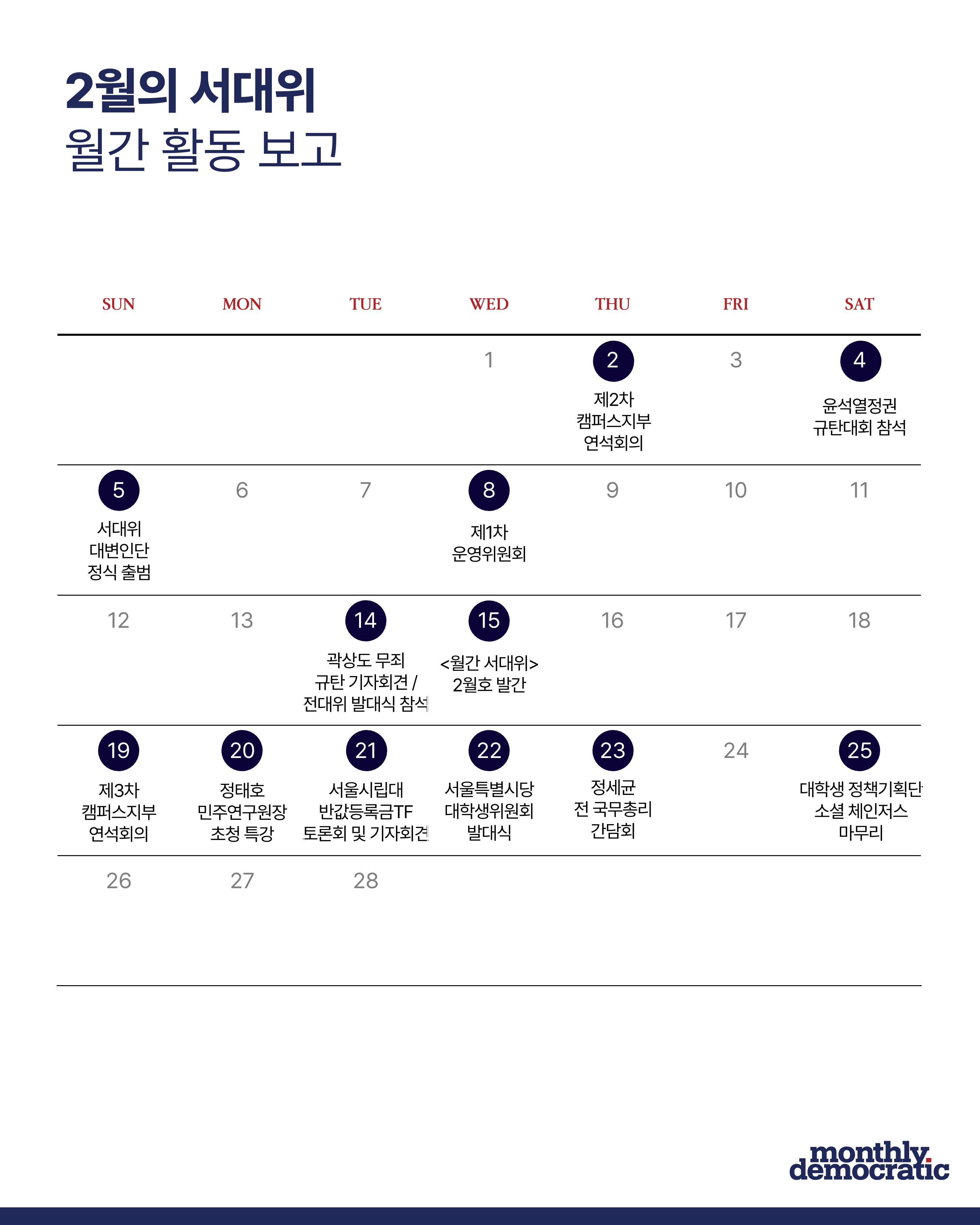 더불어민주당 서울특별시당 대학생위원회 월간 서대위 3월호 2페이지